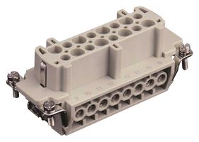 T2040322201-000 - Heavy Duty Connector, HE, Insert, 16+PE Contacts, H16B, Receptacle, Screw Socket - TE CONNECTIVITY