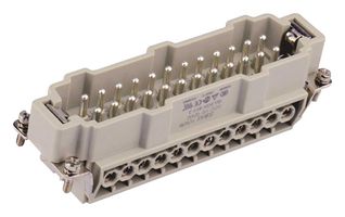 T2040482101-000 - Heavy Duty Connector, HE, Insert, 24+PE Contacts, H24B, Plug, Screw Pin - TE CONNECTIVITY