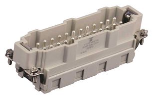 T2040483101-000 - Heavy Duty Connector, HE, Insert, 24+PE Contacts, H24B, Plug, Spring Pin - TE CONNECTIVITY