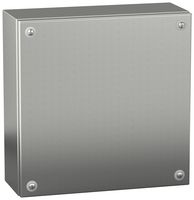 NSYSBX20208 - Metal Enclosure, Industrial, Multipurpose, 304 Stainless Steel, 200 mm, 200 mm, 80 mm, IK10, IP66 - SCHNEIDER ELECTRIC