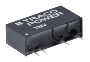 TMV 0515S - Isolated Through Hole DC/DC Converter, Unregulated, 1:1, 1 W, 1 Output, 12 V, 67 mA - TRACO POWER