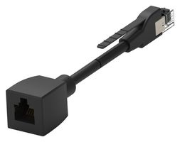 2159658-1 - Ethernet Cable, Cat5e, RJ45 Plug to RJ45 Jack, FUTP (Foiled Unshielded Twisted Pair), Black - TE CONNECTIVITY