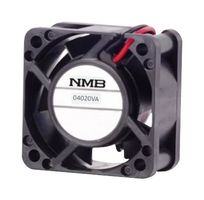 04020VA-12Q-AA-00 - DC Axial Fan, 12 V, Square, 40 mm, 20 mm, Ball Bearing, 12.4 CFM - NMB TECHNOLOGIES