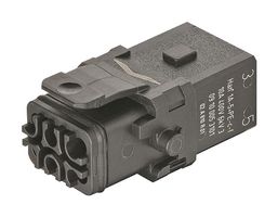 09100053101. - Heavy Duty Connector, Han 1A, Insert, 5+PE Contacts, 1A, Receptacle - HARTING