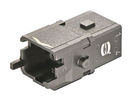 09100053006. - Heavy Duty Connector, Han 1A, Insert, 5+PE Contacts, 1A, Plug, Crimp Pin - Contacts Not Supplied - HARTING