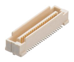 M58-3800442R - Mezzanine Connector, Plug, 0.8 mm, 2 Rows, 40 Contacts, Surface Mount, Phosphor Bronze - HARWIN