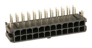 43045-2421 - Pin Header, Wire-to-Board, 3 mm, 2 Rows, 24 Contacts, Through Hole Right Angle - MOLEX