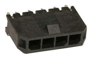 43650-0420 - Pin Header, Power, Wire-to-Board, 3 mm, 1 Rows, 4 Contacts, Through Hole Straight - MOLEX