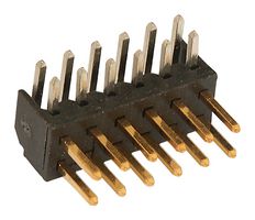 87760-1216 - Pin Header, Board-to-Board, 2 mm, 2 Rows, 12 Contacts, Through Hole Right Angle - MOLEX