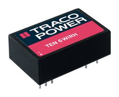 TEN 6-11010WIRH - Isolated Through Hole DC/DC Converter, ITE & Railway, 4:1, 6 W, 1 Output, 3.3 V, 1.8 A - TRACO POWER
