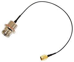 MP1264G23111020 - RF Coaxial Cable Assembly, IP67 Rear-Lock N' Type B/H JackSMA Plug, 200mm - MULTICOMP PRO