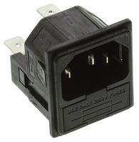 PF0033/30/63 - Un-Filtered IEC Power Entry Module, IEC C14, General Purpose, 10 A, 250 VAC, 2-Pole Fuse Holder - BULGIN LIMITED