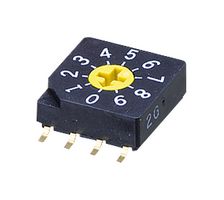 SC-2210TB - Rotary Coded Switch, SC-2000 Series, Surface Mount, 10 Position, 5 VDC, BCD, 100 mA - NIDEC COPAL ELECTRONICS