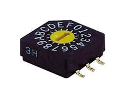 SD-1030TB - Rotary Coded Switch, SD-1000 Series, Surface Mount, 16 Position, 5 VDC, BCH Complement, 100 mA - NIDEC COPAL ELECTRONICS