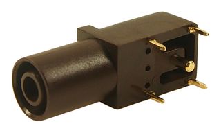 FCR7350N - Banana Test Connector, Socket, PCB Mount, 24 A, 1 kV, Gold Plated Contacts, Brown - CLIFF ELECTRONIC COMPONENTS