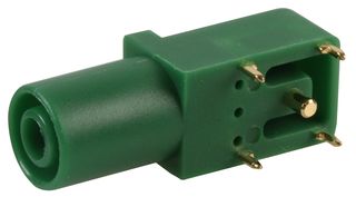 FCR7350G - Banana Test Connector, Socket, PCB Mount, 24 A, 1 kV, Gold Plated Contacts, Green - CLIFF ELECTRONIC COMPONENTS