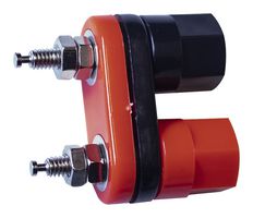 BU-00283 - Binding Post, 15 A, 3 kV, Nickel Plated Contacts, Panel Mount, Black, Red - MUELLER ELECTRIC
