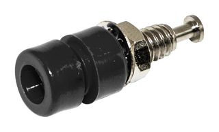 BU-P2142-0 - Banana Test Connector, Jack, Panel Mount, 5 A, 1 kV, Nickel Plated Contacts, Black - MUELLER ELECTRIC