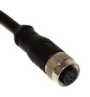 BU-1406105 - Sensor Cable, A Coding, M12 Receptacle, Free End, 8 Positions, 2 m, 6.56 ft - MUELLER ELECTRIC