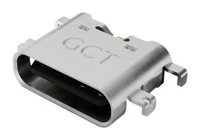 USB4515-GF-A - USB Connector, USB Type C, Receptacle, 6 Ways, Surface Mount, Through Hole Mount, Right Angle - GCT (GLOBAL CONNECTOR TECHNOLOGY)