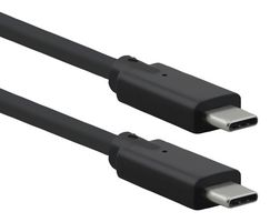 11.02.9070 - USB Cable, Type C Plug to Type C Plug, 500 mm, 19.7 ", USB 3.2, Black, E-Marked Cable - ROLINE