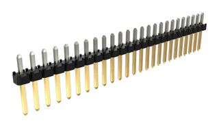 10138654-G04-25LF - Pin Header, Board-to-Board, 2 mm, 1 Rows, 25 Contacts, Through Hole Straight, Minitek Series - AMPHENOL COMMUNICATIONS SOLUTIONS