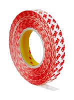 GPT-020F, CLEAR, 50M X 25MM - Tape, Double Sided, PET (Polyester), Acrylic Adhesive, Transparent, 50 m x 25 mm - 3M