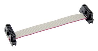 MP009196 - Ribbon Cable, IDC Receptacle to IDC Receptacle, 10 Ways, 9.8 ", 250 mm, 1.27 mm - MULTICOMP PRO