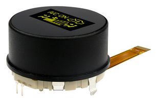 MDOD128064A1D-YM - Graphic OLED, 128 x 64 Pixels, Yellow on Black, 3V, SPI, I2C, 39.4mm x 24.8mm, -20 °C - MIDAS