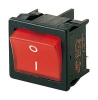 1805.6102 - Rocker Switch, On-Off, DPST, Illuminated, Panel Mount, Red, 1800 Series - MARQUARDT