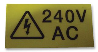 MP009757 - Label, Self Adhesive, 38 mm, 19 mm, Vinyl, 240VAC - MULTICOMP PRO