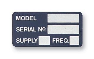MP009758 - Label, Identification, 26 mm, 51 mm, Aluminium Foil, Model / Serial No / Supply / Freq - MULTICOMP PRO