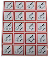 MP001256 - Label, Self Adhesive, 40 mm, 40 mm, Vinyl, Corrosive - MULTICOMP PRO
