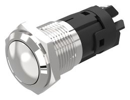 82-4172.1000 - Vandal Resistant Switch, 82 Series, 16 mm, SPDT, Momentary, Round Convex Flush, Natural - EAO