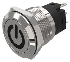 82-5151.1000.B002 - Vandal Resistant Switch, Standby, 82 Series, 19 mm, SPDT, Momentary, Round Flat Flush, Natural - EAO
