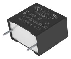 R53BR410050S0M - Safety Capacitor, Metallized PP, Radial Box - 2 Pin, 1 µF, ± 20%, X2, Through Hole - KEMET