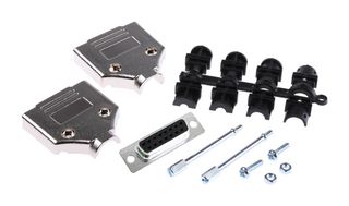 MP010164 - D Sub Connector, Kit, Standard, Receptacle, MCP D-SUB Kits, 15 Contacts, DA, Solder Cup - MULTICOMP PRO