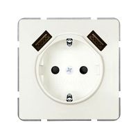 5UB1870-0TW01 - Socket Outlet, 2 USB Charger, 16 A, White, DELTA Series - SIEMENS