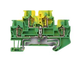 8WH2020-0CF07 - DIN Rail Mount Terminal Block, PE, 4 Ways, 28 AWG, 12 AWG, 2.5 mm², Clamp - SIEMENS