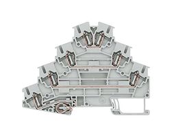 8WH2040-4LF00 - DIN Rail Mount Terminal Block, Grey, 8 Ways, 28 AWG, 12 AWG, 2.5 mm², Clamp, 20 A - SIEMENS