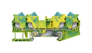 8WH3004-0CE07 - DIN Rail Mount Terminal Block, PE Thru, 4 Ways, 24 AWG, 16 AWG, 1.5 mm², IDC - SIEMENS