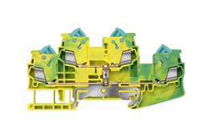 8WH3020-0CE07 - DIN Rail Mount Terminal Block, PE, 4 Ways, 24 AWG, 16 AWG, 1.5 mm², IDC - SIEMENS