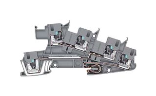 8WH6001-4HF00 - DIN Rail Mount Terminal Block, 3 Ways, 26 AWG, 12 AWG, 2.5 mm², Clamp, 24 A - SIEMENS