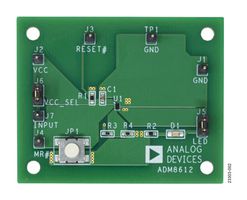 ADM8612-EVALZ - Evaluation Board, ADM8612N110ACBZ-R7, Ultralow Power Voltage Supervisor, Manual Reset - ANALOG DEVICES