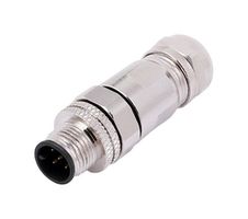 858FB05-103RAU1 - Sensor Connector, VULCON Series, M12, Male, 5 Positions, Screw Pin, Straight Cable Mount - NORCOMP