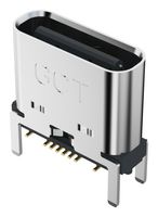 USB4145-03-0230-C - USB Connector, USB Type C, USB 2.0, Receptacle, 16 Ways, Surface Mount, Through Hole Mount - GCT (GLOBAL CONNECTOR TECHNOLOGY)