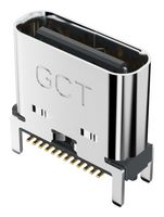 USB4160-03-0170-C - USB Connector, USB Type C, USB 3.2, Receptacle, 24 Ways, Surface Mount, Through Hole Mount - GCT (GLOBAL CONNECTOR TECHNOLOGY)