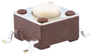 TL3301NF160QG - Tactile Switch, TL3301 Series, Top Actuated, Surface Mount, Round Button, 160 gf, 50mA at 12VDC - E-SWITCH