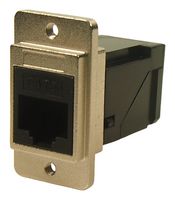 MP-CP30751M3 - In-Line Adapter, Nickel, RJ45, RJ45, Adaptor, In-Line, MP DUAL SLIM RA FEEDTHROUGH, Jack, 8 Ways - MULTICOMP PRO