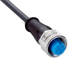 YF2A15-100UB5XLEAX - Sensor Cable, A Coded, M12 Receptacle, Free End, 5 Positions, 10 m, 32.8 ft - SICK